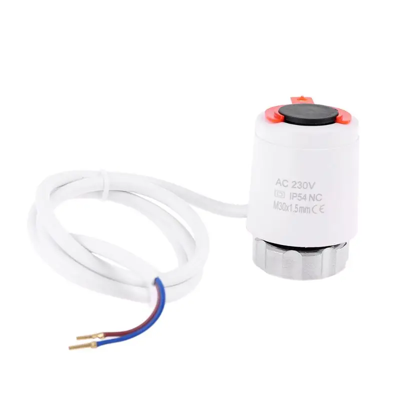 Нормально закрытый электрический тепловой привод 230 В радиатор для трубопровода