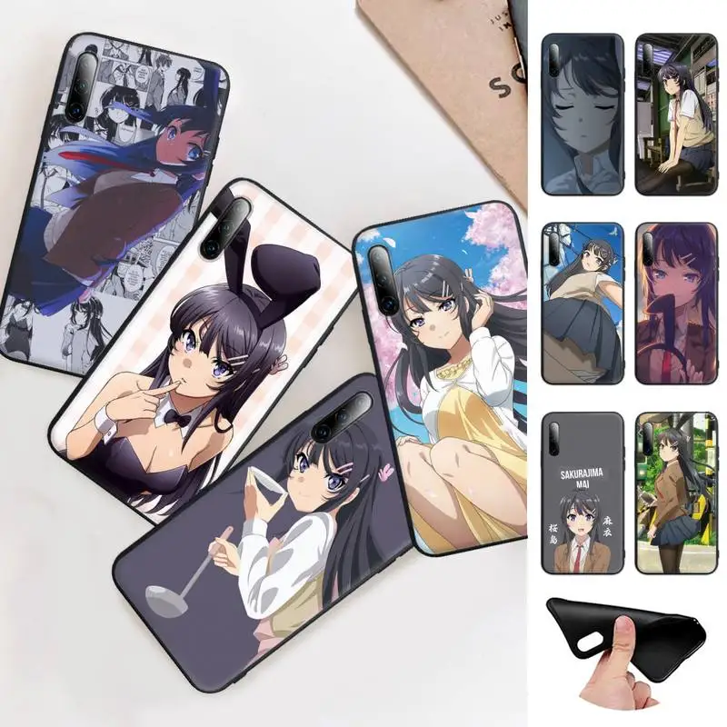 

Anime Mai Sakurajima Phone Case Huawei P9 P10 P20 P30 P40 Lite Pro P Smart 2019 2020 Silicone Cover