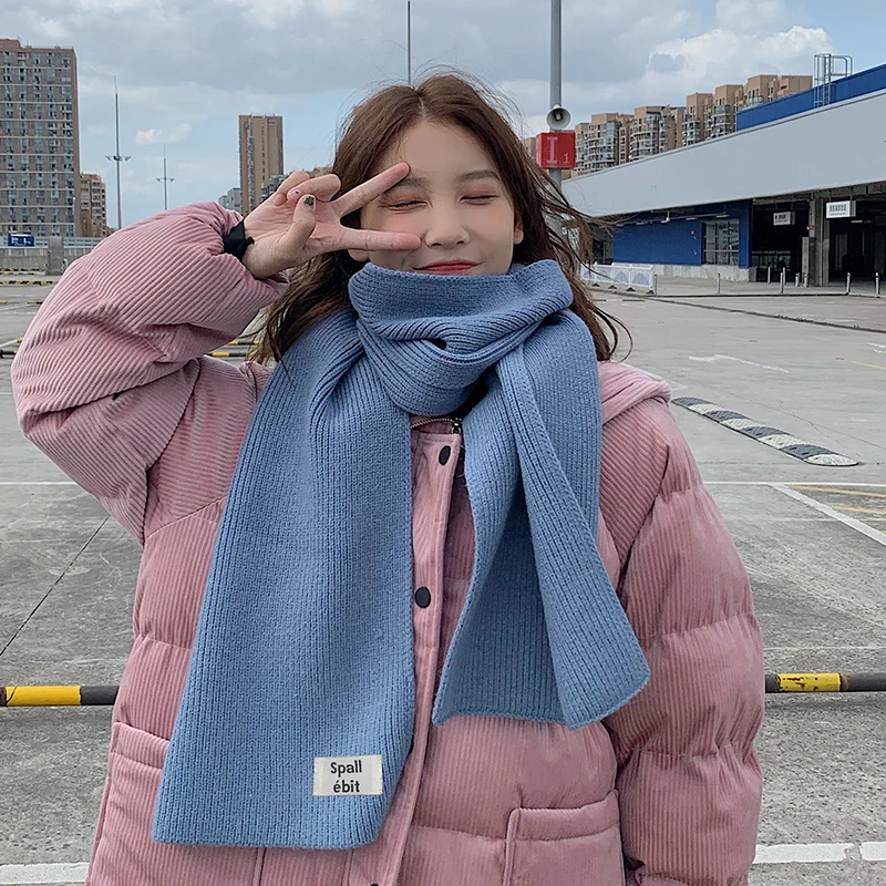 

women's winter scarves woolen knitted warm student girl scarf thick versatile in autumn and winter couple ins style trendy mann