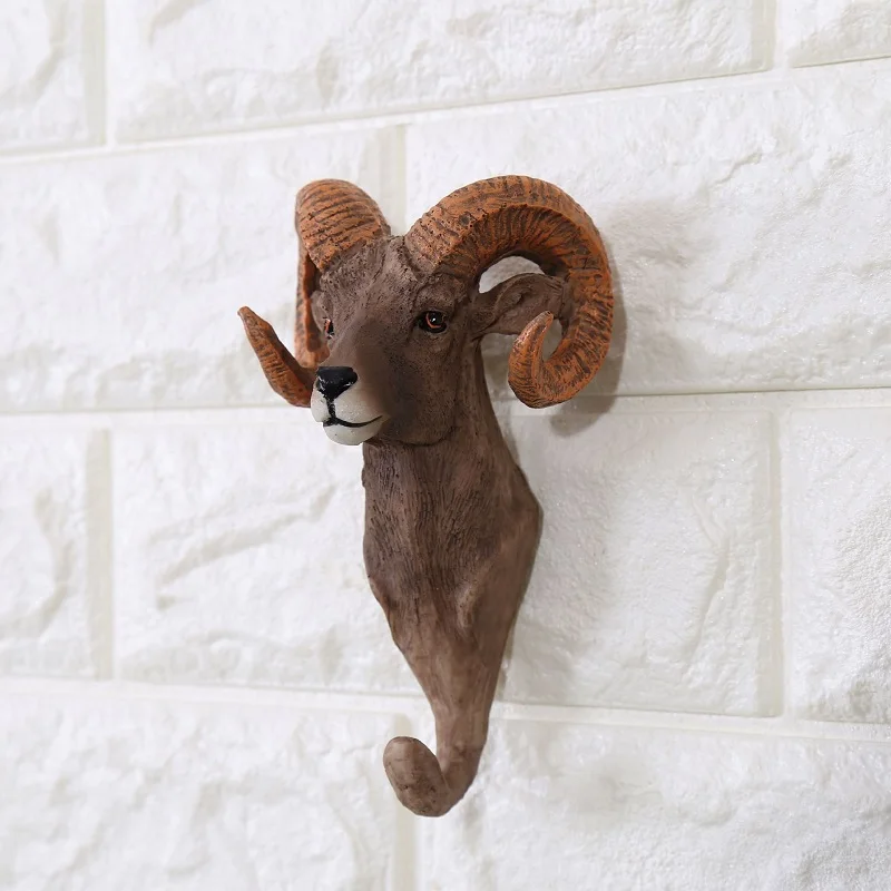 Antelope Креативная Серия животных Настенный декор крючок настенный дверной крючок вешалка сумка держатель для ключей многоцелевой декоративный крючок украшение дома - Цвет: Antelope