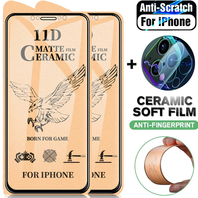 

apple 12 Matte Frosted Ceramic Film for iphone 12pro max screen protector For iphone 12mini camera protect 12 pro max not glass