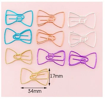 4 10 piezas de dibujos animados de lytww color caramelo creativo Metal oficina escuela suministros lindo papel Clips regalo - Цвет: 4