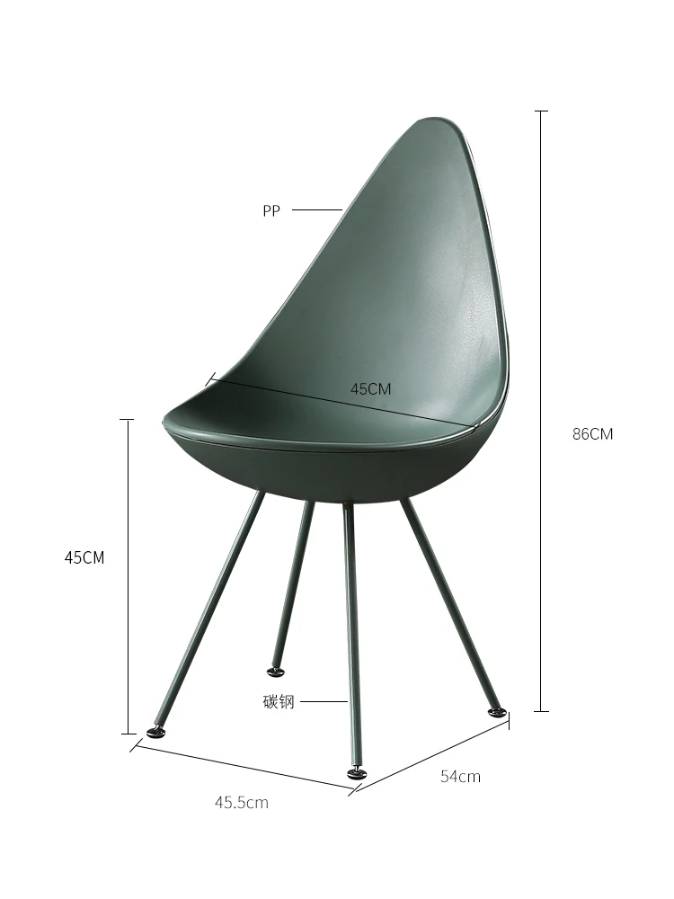 

Стул обеденный компьютерный, со спинкой, в скандинавском стиле