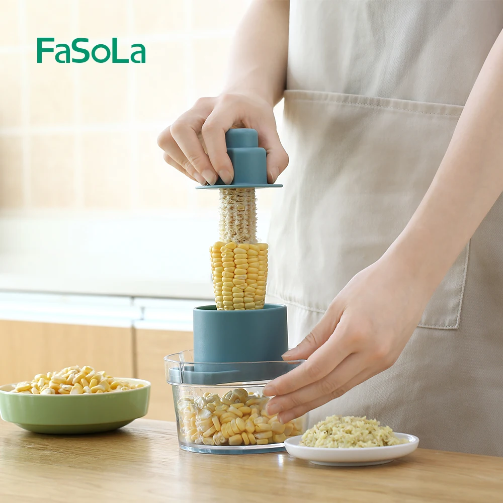 FaSoLa Cob Corn Stripper Cutter Peeler Peeling Garlic Professional Corn Removal Tools Household Corn Thresher Peeling Machine