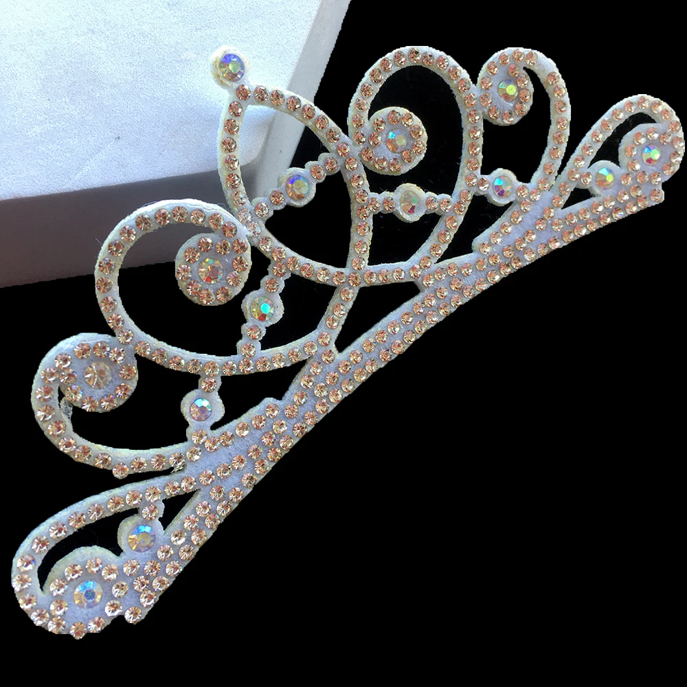 10 шт. стразы корона ткань аппликация для рукоделия/свадьбы/украшения одежды патч