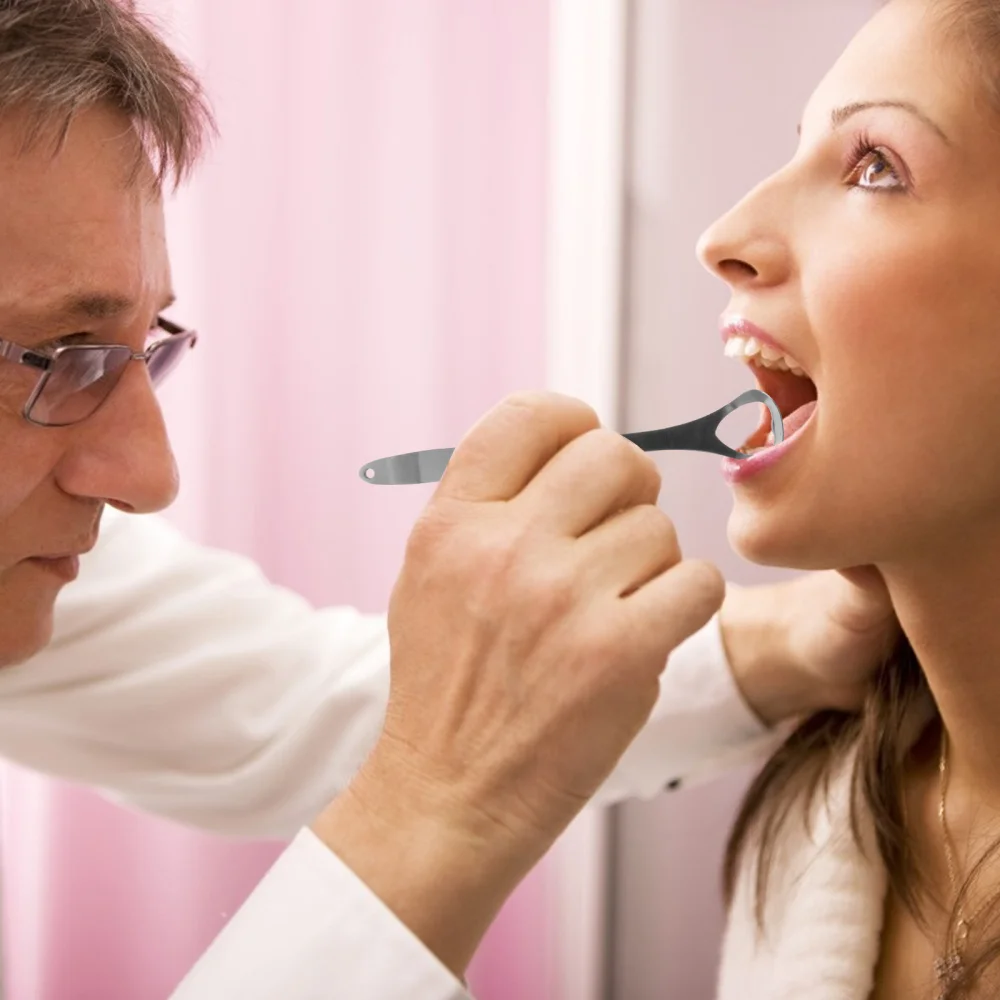 

4Pcs Stainless Tongue Cleaners Household Tongue Coating Scraper Supplies Silver