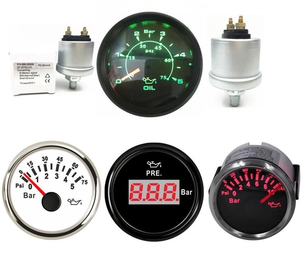 1 шт. Авто Механический масляной Давление датчик датчики M10x1 0 5bar 10bar Npt1/8 масла