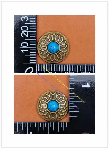 7X смешанные цвета латунный цветок кожевенное ремесло седло головной убор