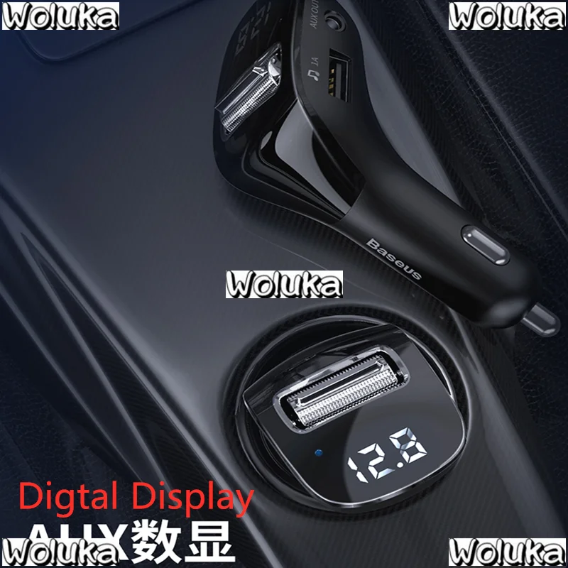 Автомобильный bluetooth ресивер mp3 плеер aux прикуриватель usb быстрая зарядка высокое