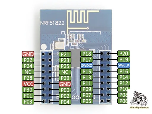 

2PCS/LOT nRF51822 module bluetooth module ble4.0 development board 2.4G low power onboard antenna