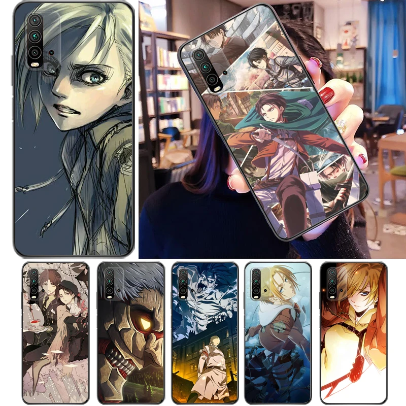 

Attack On Titan Eren Jager Mikasa Ackerman Armin Arlert Levi Phone Case For Xiaomi Redmi 9 Pro 9C 9A 9T Cases Carcasa Funda