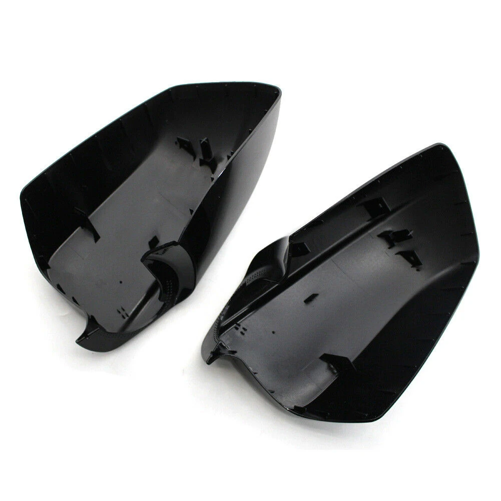 

beler 51167216369 51167216370 1 Pair Black Side Rear View Mirror Cover Cap Fit For BMW 5 Series F10 Sedan Pre-LCI 2011 2012 2013