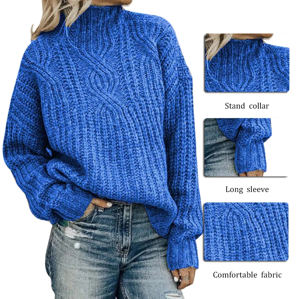

2020 Sweater Women's Turtleneck Twist Knit Top Pullover Women Sweater Winter Clothes Ladies Pullover Tops