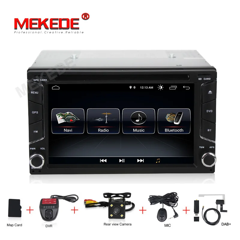 16G camera DVR DAB MEKEDE 2 Din Android 8,1 четырехъядерный автомобильный dvd-плеер для универсальной gps-навигации стерео радио wifi Аудио USB SWC 2din универсальный - Цвет: 16G camera DVR DAB