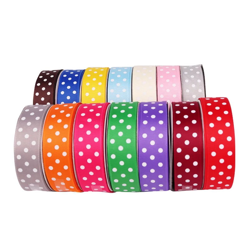 5 ярдов/рулон 11 цветов лучшее качество узор в горошек корсажные ленты Свадебная