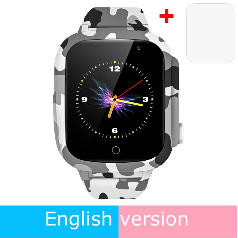 2G English version LEMDIOE, новинка, 600 мАч, долгое время ожидания, Детские умные часы, Детские с gps, wifi, sos, IP67, водонепроницаемые для детей - Цвет: 2G English version