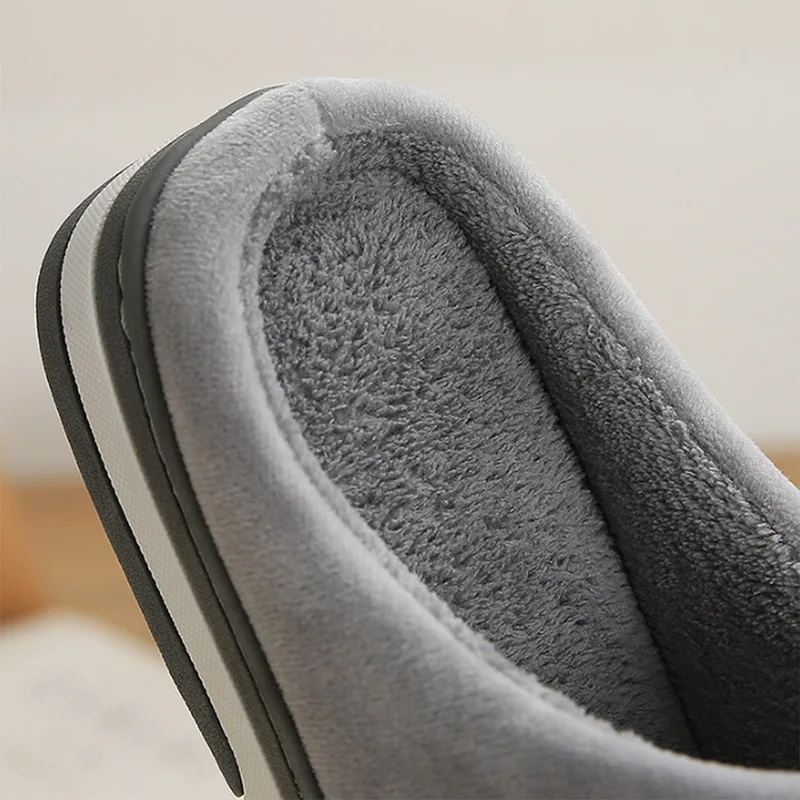 

Women's Cotton Slippers Men's Home Slippers Winter Warm Home Cotton Thick Shoes Bottom Soft Indoor Casual Non-slip Plush Shoes