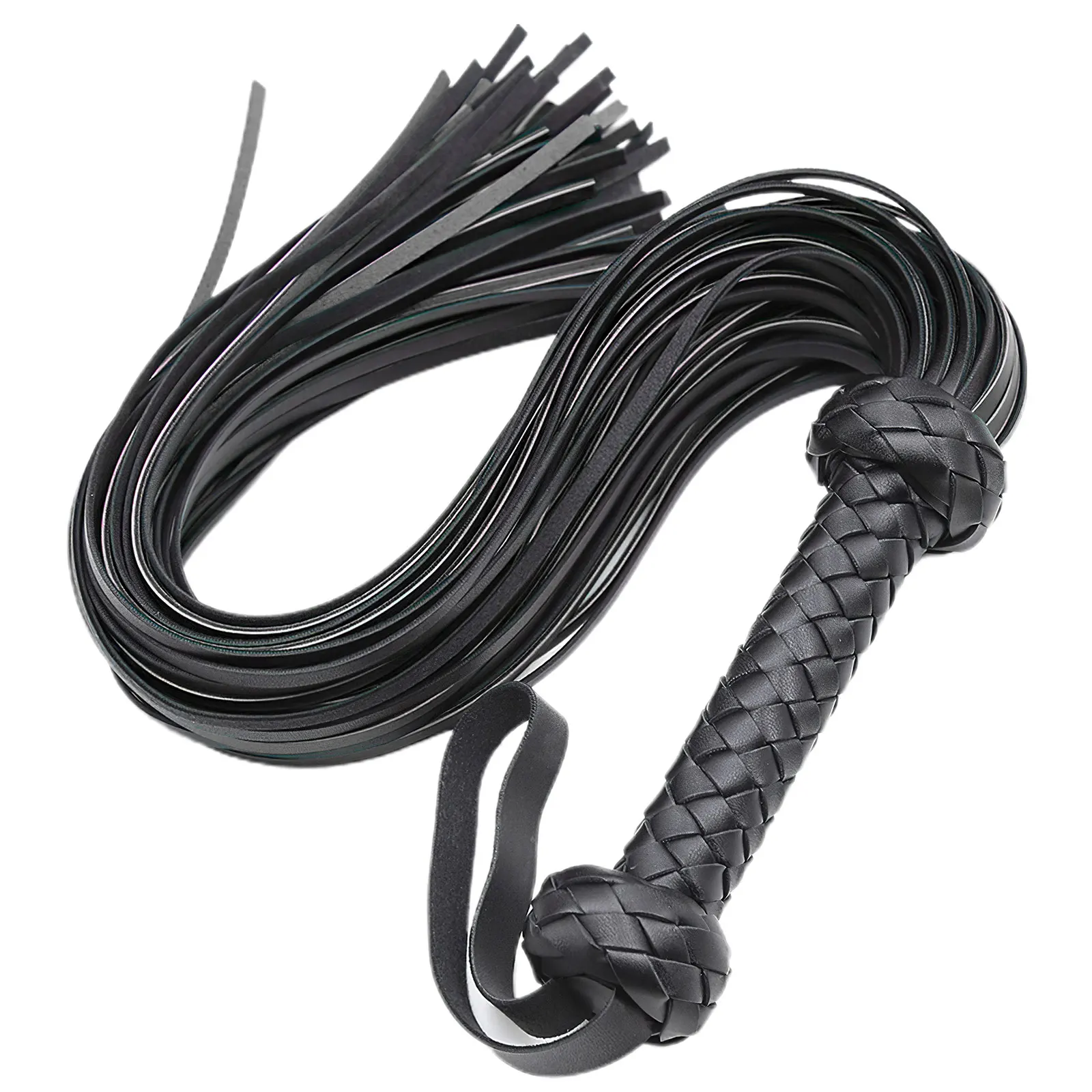 

Плетеная рукоятка, Черный кнут с кисточкой, гладкий кнут Queen'S, реквизит, плетка-рассеиватель с нескользящей ручкой, гоночная Верховая езда