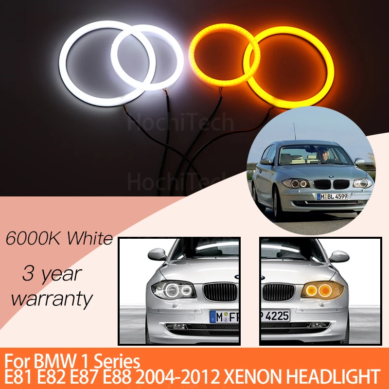 

Комплект колец с ангельскими глазками для BMW 1, E81, E82, E87, E88, 2004-2012, Ксеноновые фары, 1 комплект