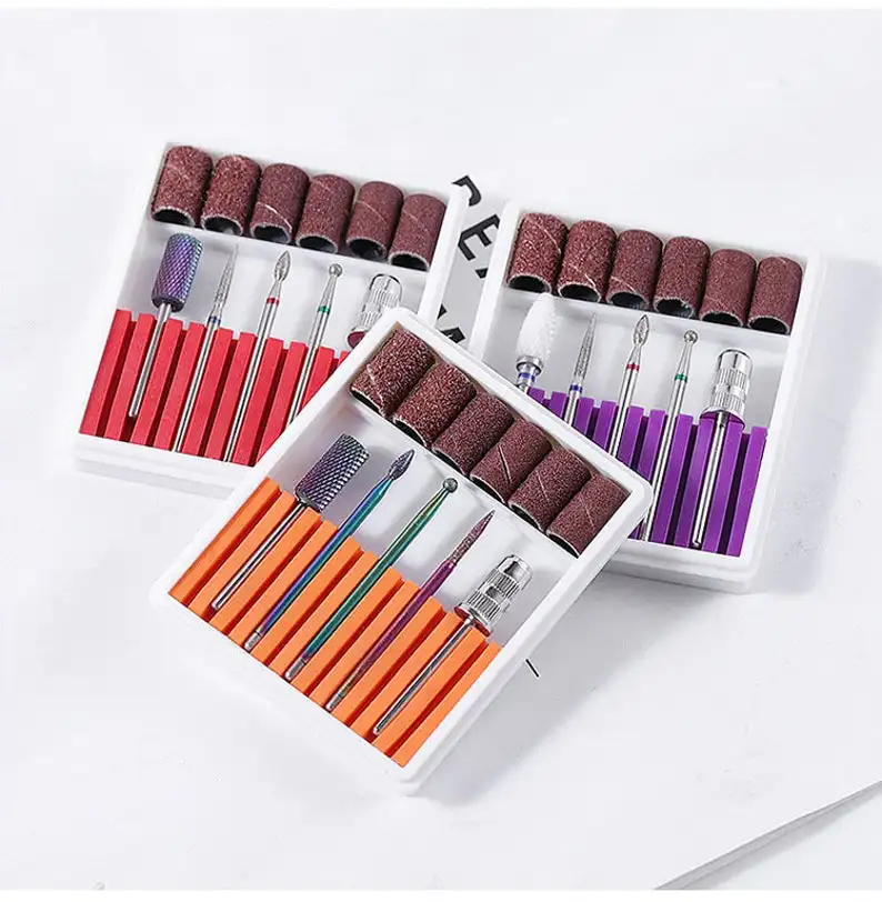 6 шт. сверла для ногтей типа сверл сверло кварцевые абразивные инструменты