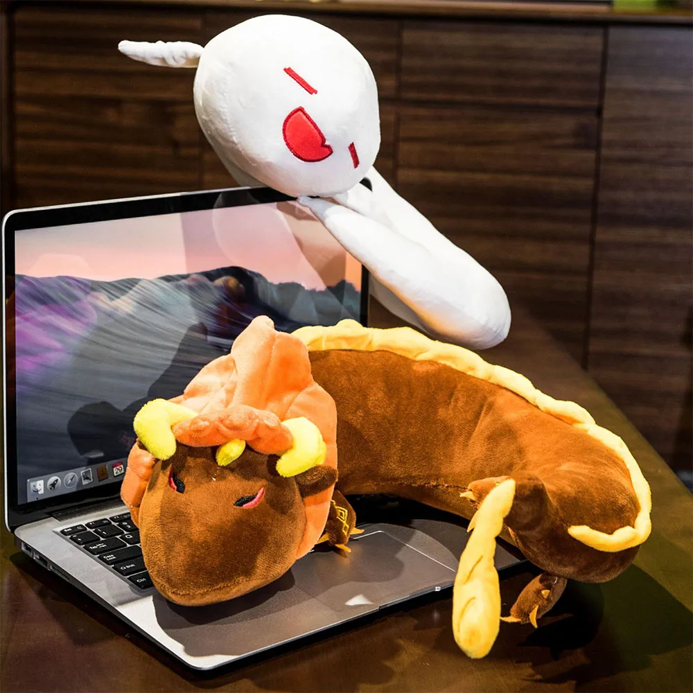 

Аниме игра Genshin Impact Zhongli Hutao Косплей U-образная подушка для шеи удобный мягкий костюм для путешествий реквизит Рождественский подарок Лидер п...
