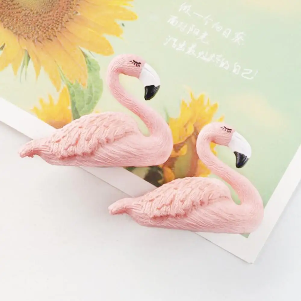 Наклейки в виде розовых фламинго искусственных животных птиц Мультяшные