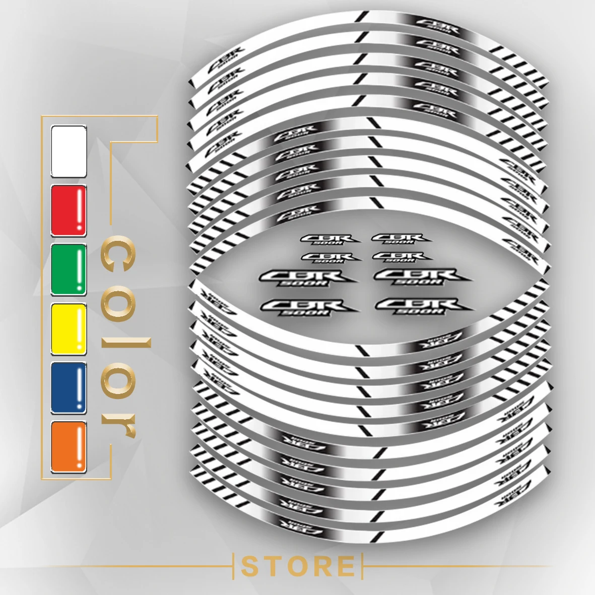 Новые светоотражающие наклейки для шин мотоцикла декоративные HONDA CBR500R |