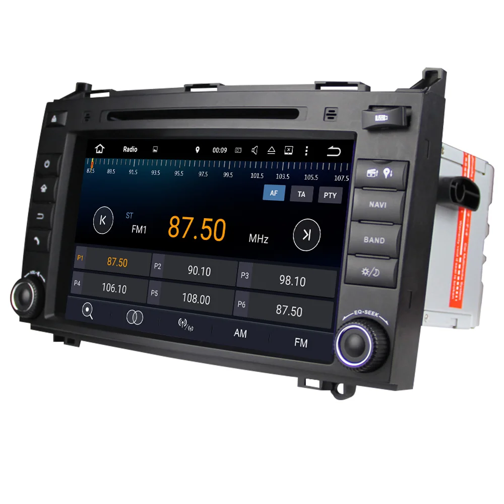 Eunavi 2 Din Android 9 Car multimedia DVD Radio GPS For Mercedes/Benz C Class W203 2004-2007 C200 C230 C240 C320 C350 CLK W209 | Автомобили