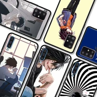 anime death note l lawliet phone case for samsung galaxy a51 a21s a12 a71 a31 a52 a32 5g 4g a02s a72 a41 a11 a51 a42 a7 back bag