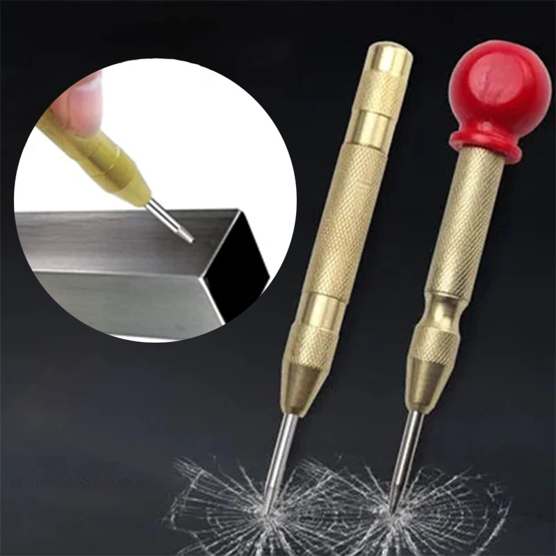 

5 inch Automatic Center Punch Spring Loaded Marking Starting Holes Tool Wood Indentation Mark Woodworking Tool Bit