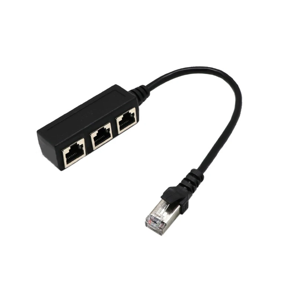 

1PCS RJ45 1 Male to 3 Female Splitter LAN Ethernet Network Converter Cable Connector