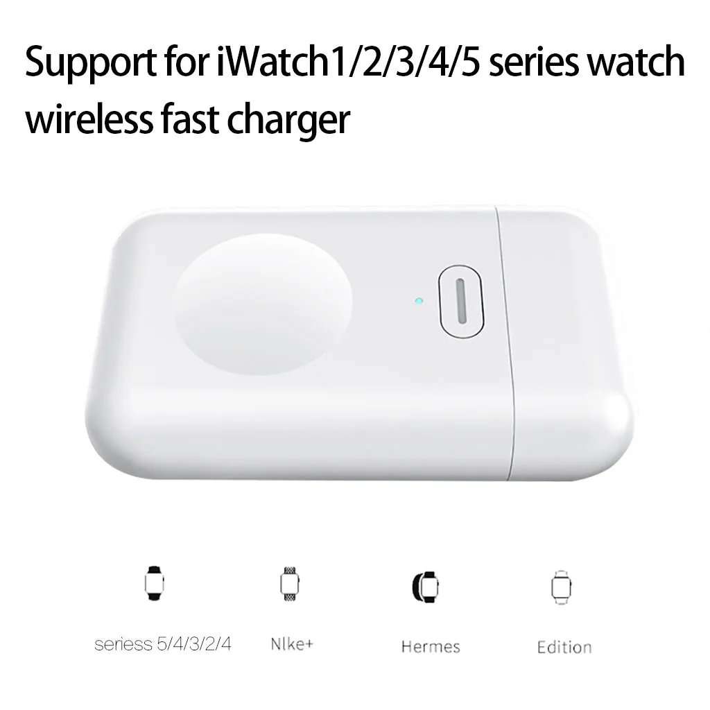 QI Беспроводной Зарядное устройство для наручных часов Apple Watch, версии 5/4/3/2/1 наручных часов iWatch, 5 Портативный smart watch внешних аккумуляторов брелок портативное зарядное устройство