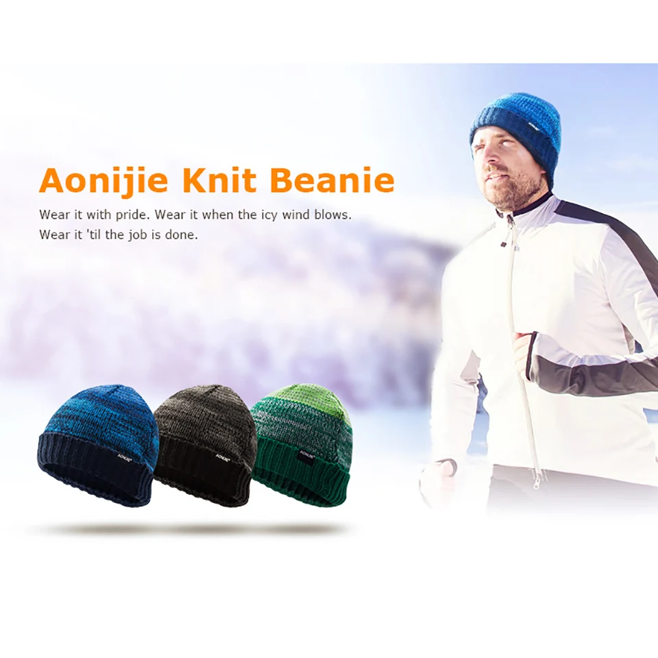Шапка AONIJIE M25 унисекс зимняя теплая Спортивная вязаная шляпа-Кепка с черепом для