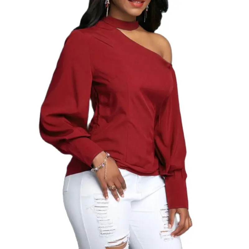 Пункты продажи женская блузка и рубашка модное платье с открытыми плечами