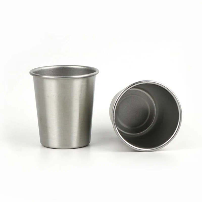 50 мл на открытом воздухе практичный Нержавеющая сталь чашки набор снимков мини