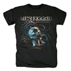 Новая футболка Meshuggah из нержавеющей стали с коротким рукавом, большой размер, черная футболка с металлическим ремешком