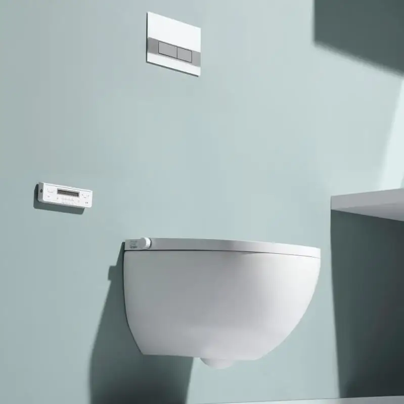 

Modern design sanitary ware white round intelligent electric smart wall hung toilet with CE ROHS