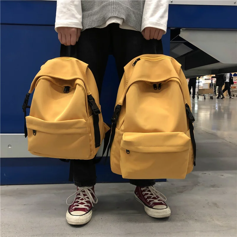 Новинка 2021, однотонный водонепроницаемый нейлоновый школьный рюкзак для девочек, Модный женский большой маленький дорожный женский рюкзак...