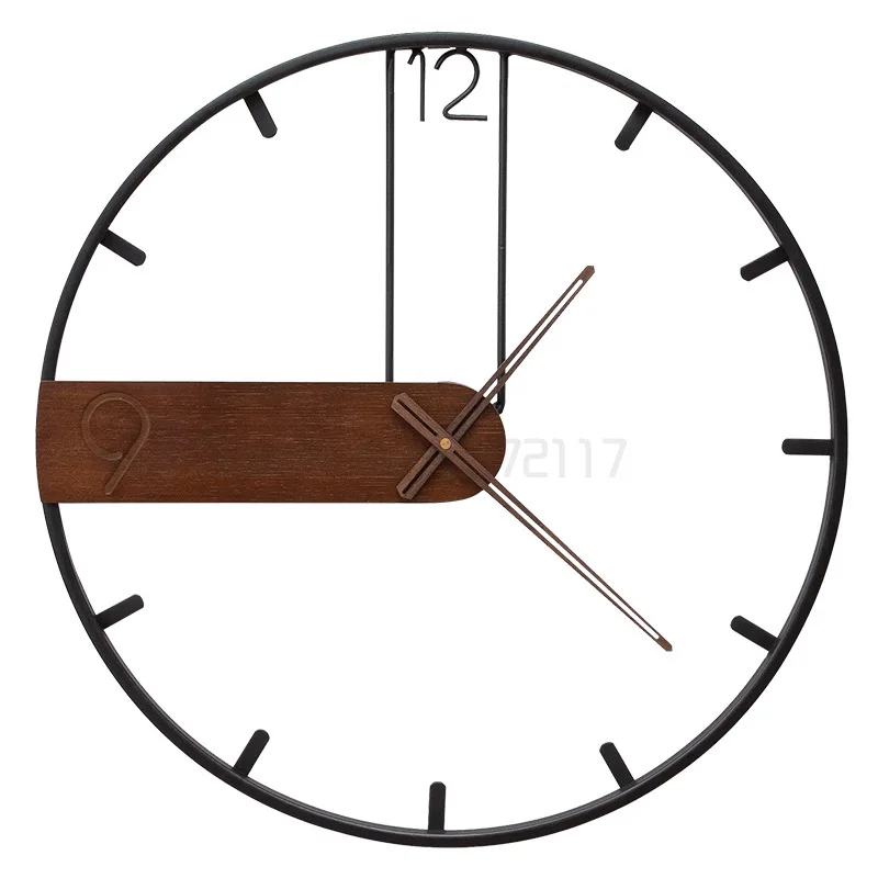

Home Nordic Clock Wall Clock Fashion Minimalist Creative Personalized Living Room Simple and Light Luxury Art Wall-Mounted