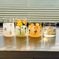 creative cute juice glass cups cartoon drinkware glass cup women drinking glasses espresso vasos de vidrio glass tumbler ac50gc
