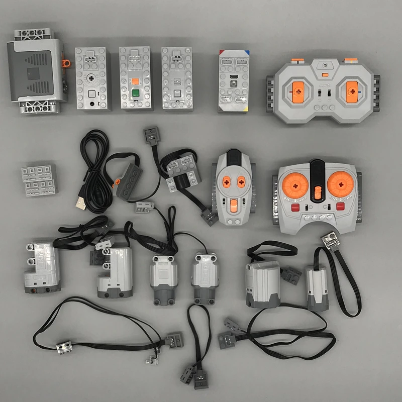 

Small particle technology building blocks adapt to brand motor train motor remote control battery box DIY assembly car model