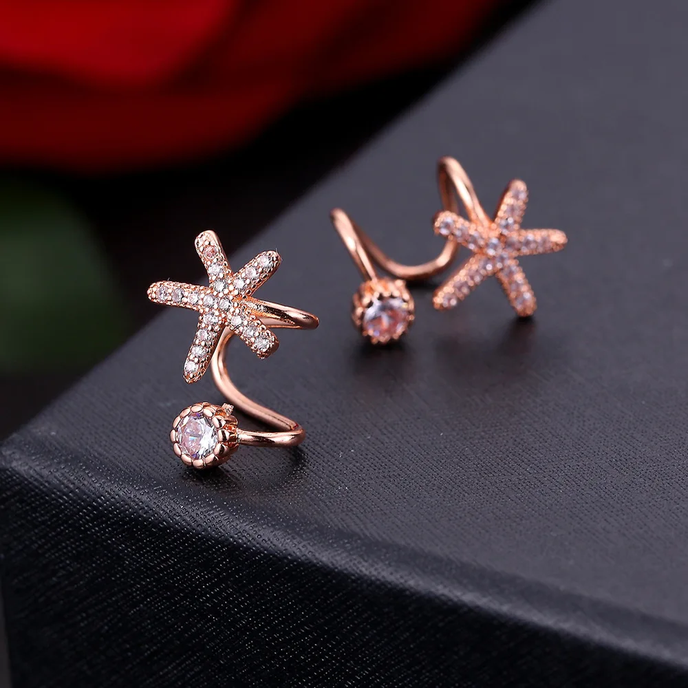 Новые модные серьги из серебра 925 пробы с кубическим цирконием милые клипсы со