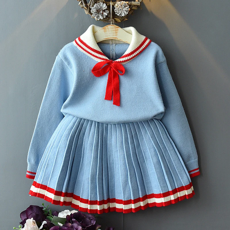 Осень-зима 2020 новые комплекты детской одежды костюм для школьниц в школьном