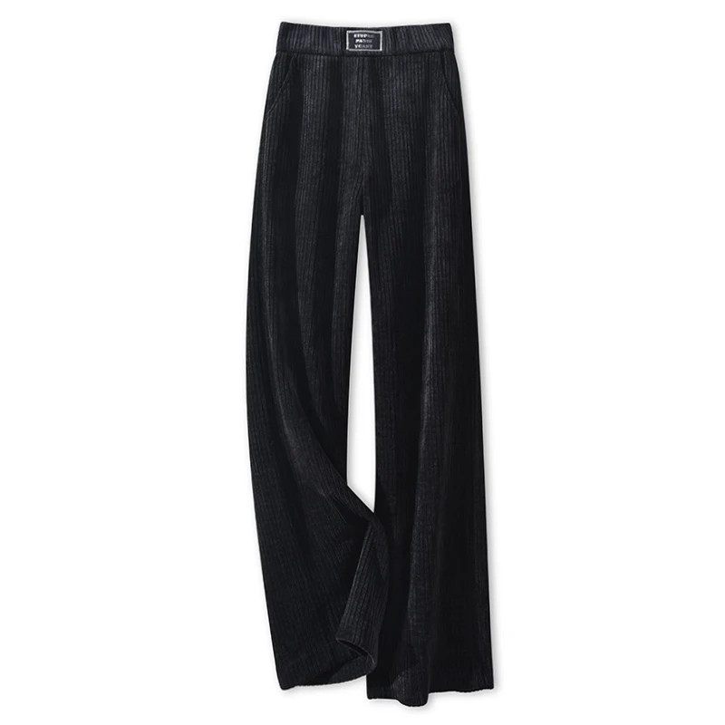 Женские вельветовые брюки JMPRS плотные зимние свободные с широкими штанинами