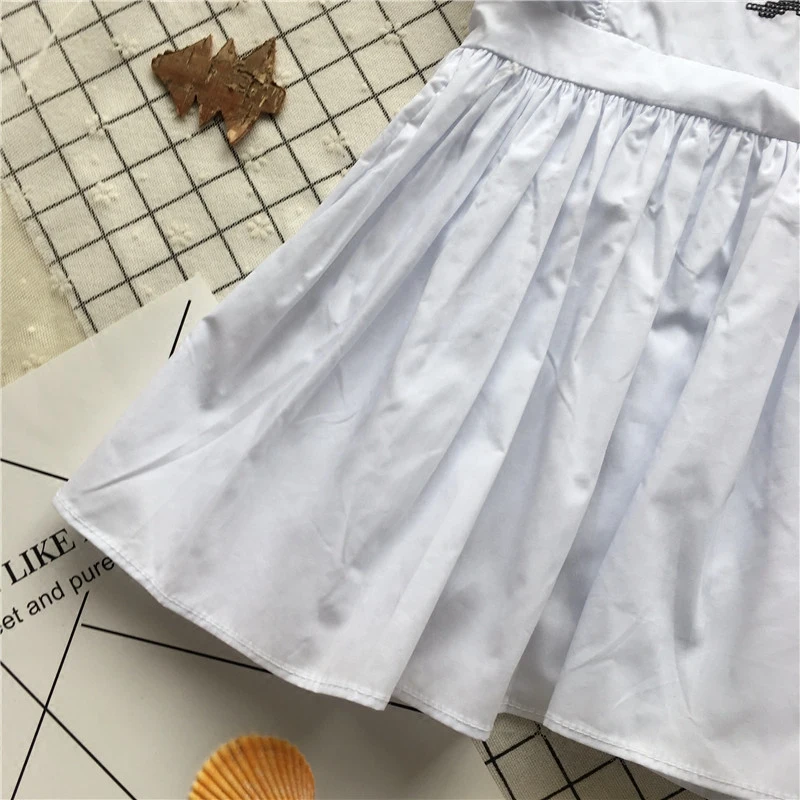 Tonytaobaby летнее новое платье для маленьких девочек с вышивкой в виде кота Детские