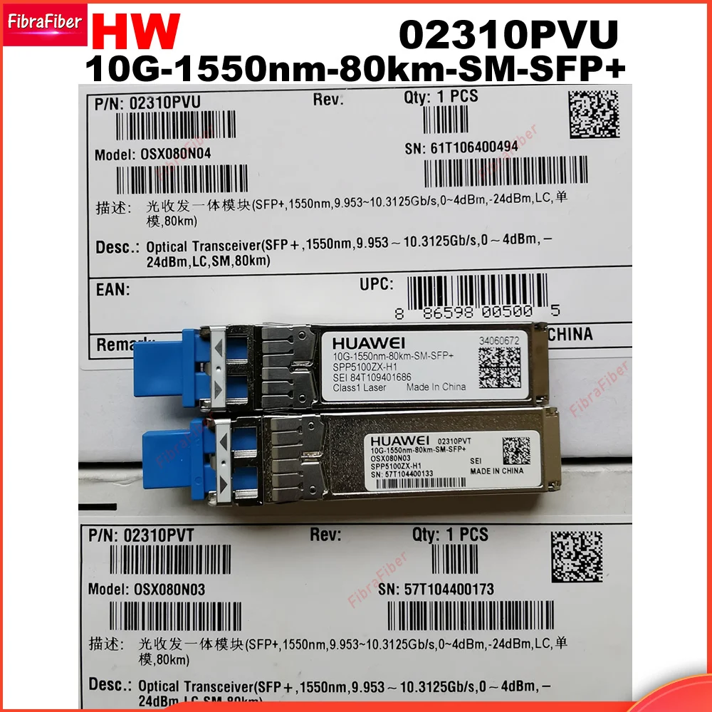 

HW 02310PVU 10g-1550nm-80km-sm-sfp+ Osx080n04 No Alarm Data Communication Module SPP5100ZX-H1