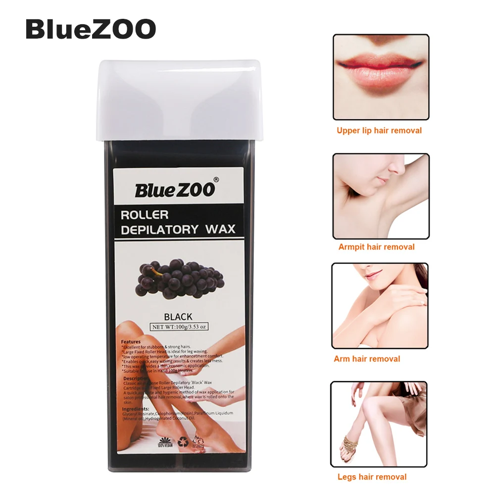 Blue ZOO, 100 г, роликовый эпиляционный воск, эпилятор для рук, ног, подмышек, тела, воск для удаления волос, несколько ароматов, инструменты для удаления волос