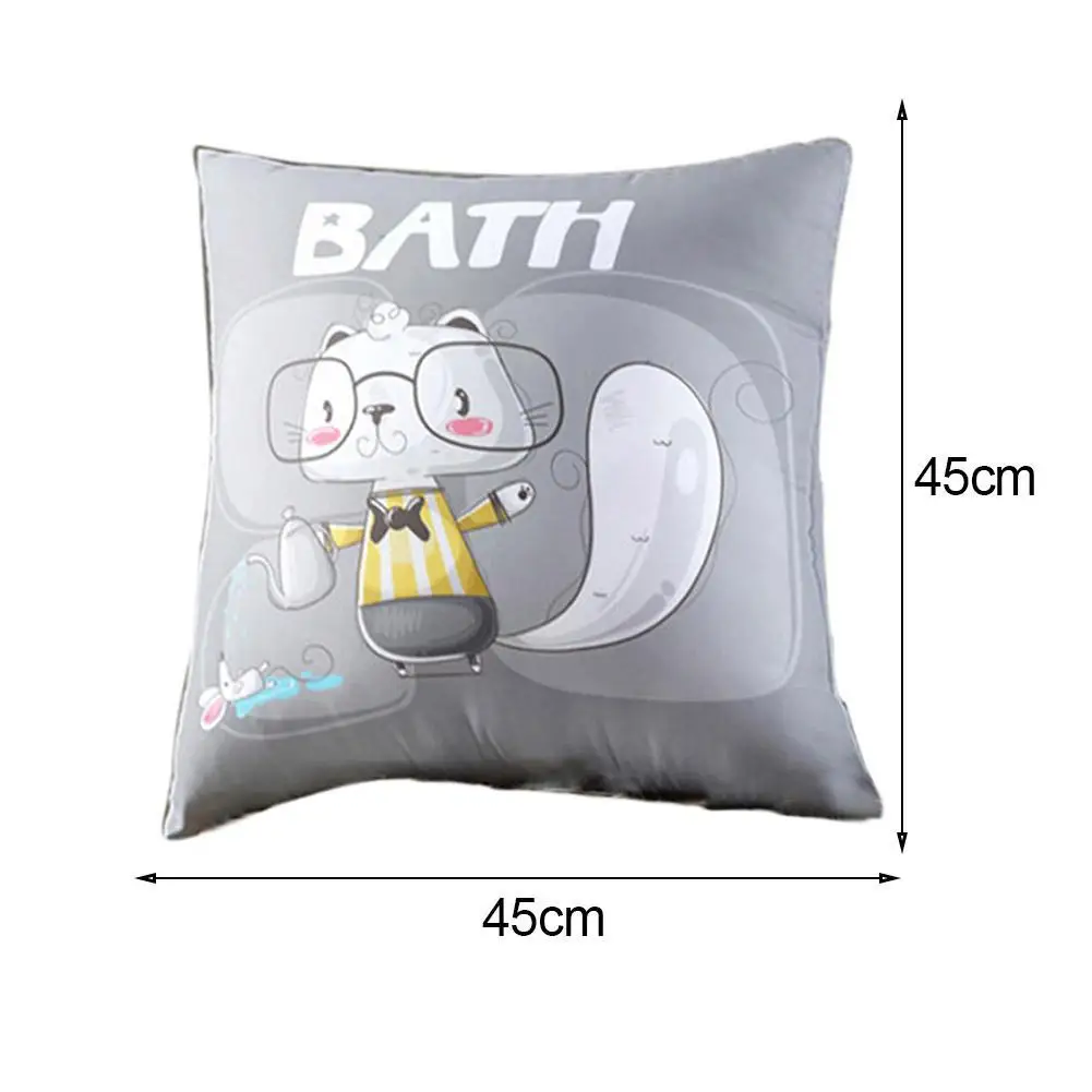 

2021Cartoon Bear Animals Pillow Case Sofa Cushion Cover Sofa Fashion Home Bedside Decor Case Pillowcase Chair Printing Pill D8Q9