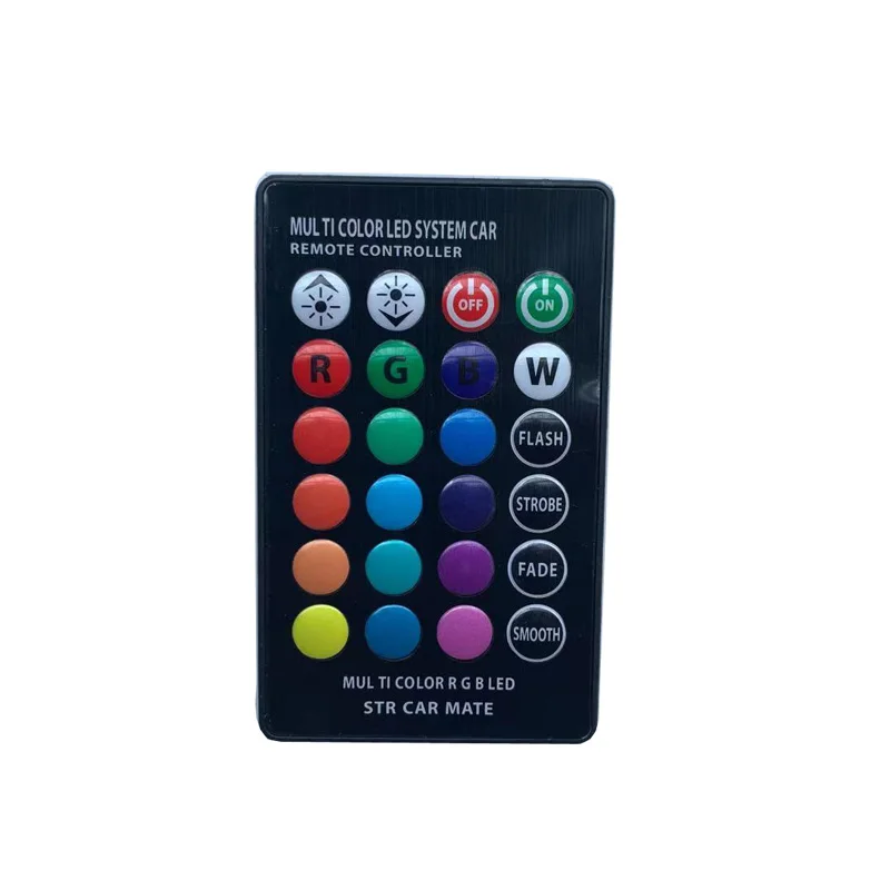 

10 STE 18 SMD RGB T10 194 168 W5W Led Remote Controller Car Dome Reading Light Automobiles Wedge Lamp LED Bulb Flash