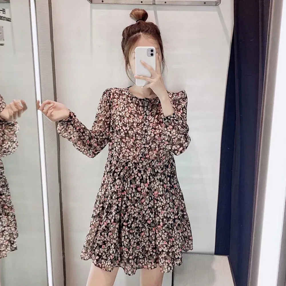 Женское плиссированное платье в стиле бохо свободное пляжное мини-платье с